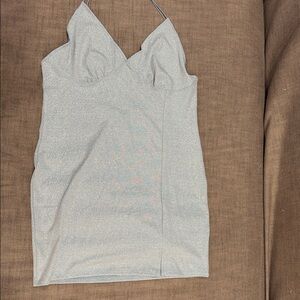 Divided Silver Glitter Dress